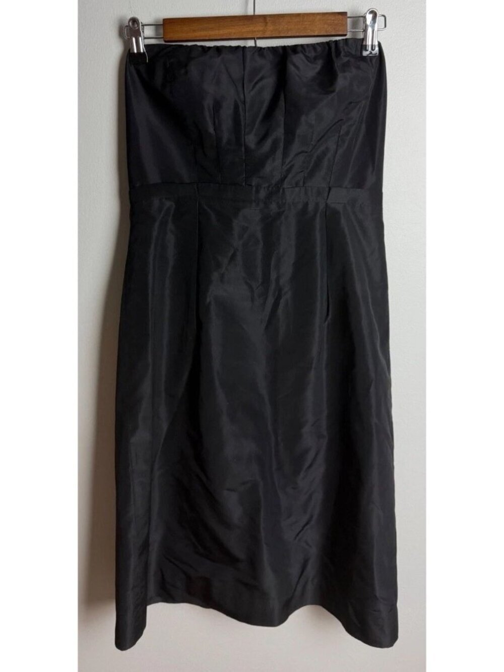J.Crew Black 100% Silk Strapless Cocktail Dress LBD Size 6 Women’s
